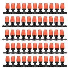 50 Pcs 3 방향 분무 노즐 조정 가능한 안개 노즐 물방울 관개 이미 터 온실 급수 시스템, 보여진 바와 같이, 하나, 한개옵션0