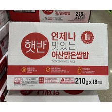 햇반 아산맑은쌀밥, 3.78kg, 1박스