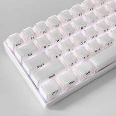 글로링 젤리 푸딩 크리스탈 반투명 키캡 MDA PC 한무무 기계식 키보드 독거미 키캡, 컨트롤알트 글로링 키캡, 화이트