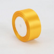 바느질용 DIY 활용 새틴 선물 DD002 리본 공예품 롤 인공 4cm 도매 의류 테이프 원단 리본, 4cm-22M, YELLOW-22M(L), 1개