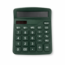 다용도 사무 가정 탁상용 파스텔 계산기, 1개, 다크그린