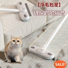 寵物除毛神器 寵物除毛器 黏毛器 貓毛清理器 除毛清潔刷 家用多功能寵物毛毛颳毛器衣物粘毛器除塵兩用衣服去貓毛除毛神器, 【只此白】加長款69cm桿子+粘毛器,雙向刷毛 上下皆可刷, 1個