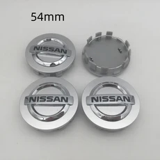 4개입 3D 54mm 60mm 자동차 휠 허브 센터 캡 엠블럼 배지 커버 스티커 데칼 스타일링 액세서리, 03 54mm silver