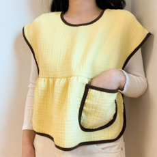 어텀31 맘스빕 엄마 턱받이 침받이 숏버전, 연노랑, 1개, 1매