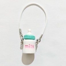 라부부 팝마트 악세사리 1 2 3대 가방 카메라 안경 텀블러 우유병 미니 패션 액세서리, 액세서리만 (인형 없음), 화이트 우유병