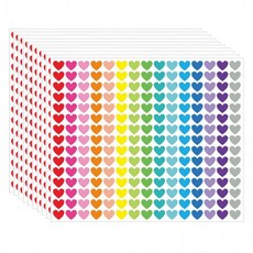 2250개입 15색상 하트 스티커 10장 세트, 1세트, 15색상(S4099) 2250PCS