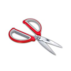 恆樂居家 多功能鉻鋼廚房剪刀 不銹鋼廚用剪刀 料理剪刀 家用剪刀 剪雞骨 烤肉神器, 紅色, 1個