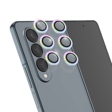 투에이비 갤럭시 Z 폴드7 호환 메탈링 프레임 카메라 강화유리, 2세트