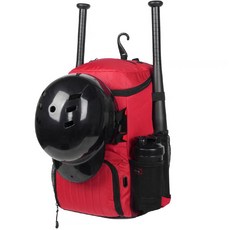 야구 배트 백팩 헬멧 글러브 소프트볼 가방, 새로운 빨강