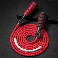 無品牌 跳繩 健身減肥 卡路里燃脂 兒童成人中考訓練運動棉繩, A款 塗鴉黑紅色,送收納袋, 1個