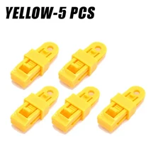 푸시 풀 텐트 클립 부착 야외 캠핑 후크 방풍 스트랩 바브 20 개, 15 Yellow-5PCS