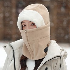 保暖圍脖連帽 加厚絨毛防風帽套