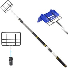 Greeily 엣지 프로텍터 폴 연장 핸들 1.3-2.7m(4-9피트) 보드 코너 프로텍터 연장 핸들 V자형 엣지 가드 조절 가능 플랫베드 카고 트럭용 편안한 스폰지 그립, Greeily 엣지 프로텍터 폴 연장 핸들, 1.3-2