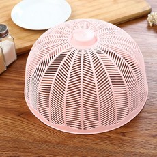 菜罩 飯菜罩 洗菜籃 食物罩 餐桌罩 塑膠籃 防蠅 防蚊 家用迷你菜罩 蓋剩菜罩, 1個, 小粉(以4的倍數下單)