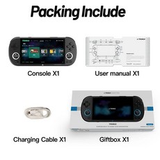 Trimui Smart 레트로 게임 콘솔 96 IPS 스크린 리눅스 시스템 RGB 조명 비디오 휴대용 플레이어 선물, 3) 블랙  카드 없음 0 게임