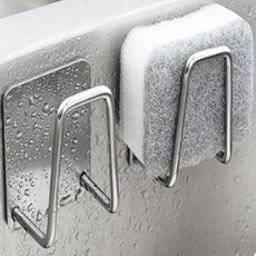 부착 스텐다용도홀더 보관대 수세미 스텐거치대 거치대 수세미받침대 스테인레스걸이, 1개, 단일상품1