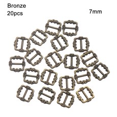 장식용 호환용품 인형옷 미니 초소형 DIY 인형 버튼 트라이글라이드 패턴 벨트 신발 의류 공예 액세서리, 한개옵션1, 18 7mm Bronze