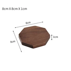 나무 트레이 케이스 인형 시트 패드 스탬프 블록 내구성 커피 컵 식기 장식 데스크탑 모델 또는 이름, 01 8x8x1CM Type D