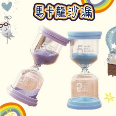 馬卡龍學習沙漏計時器，1/3/5/10分鐘，繽紛桌面裝飾，益智遊戲計時, 一分鐘馬卡龍沙漏(隨機出色)