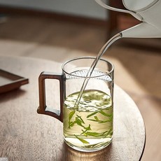 유리찻잔 유리 티컵 차망 티머그컵, 스테인리스