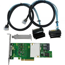 LSI 9300-8i IT 모드 및 D3307 PCIe SATA 확장 카드 8포트 12Gbps PCIe 3.0 익스팬더 지원 TrueNAS unRAID용 2배 SFF-86434