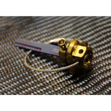 POSH PK7 正鈦合金 燒鈦 六角鑰匙頭 JETS SL SR DRG, 1個, YAMAHA鑰匙片 - 雙溝 右,金色