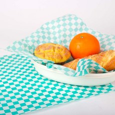 민트체커보드 유산지 30X30cm 200매 샌드위치 토스트 햄버거 김밥 빵 포장지, 1개, 200개