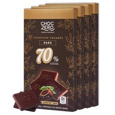 초크제로 키토 바크 다크 초콜릿 무설탕 저탄수화물 식단관리 간식 2팩, 70% Cocoa, 90g