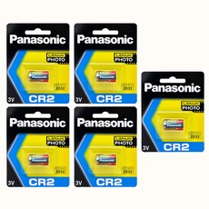 파나소닉 3V 카메라용 리튬 건전지 CR2, 1개입, 5개