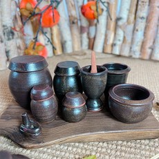 [왓위셀] 국산 미니 항아리 장독대 전통 민속 옹기 미니어처 인테리어 소품, 09. 미니어처 젓갈독