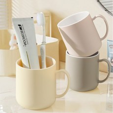 防黴抗菌馬卡龍色漱口杯，大容量食品級情侶兒童牙刷杯, 雙層加厚防黴櫻花粉+憂鬱灰*2, 1個