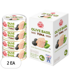 오뚜기 올리브 바질 참치, 400g, 2개