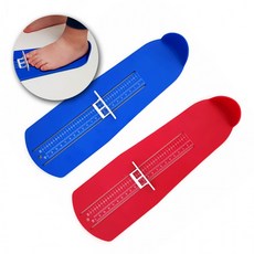 발길 길이 측정기 온가족 사이즈 간편 성인 측정기 셀프 도구 어린이 유아 재는 기구 아이 이재 재기, 레드