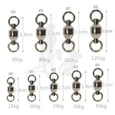 船釣耗材專賣 強力負重型不銹鋼培林轉環20入組，高強度防鏽培林轉環，適用船釣各種釣組, 1個, 4