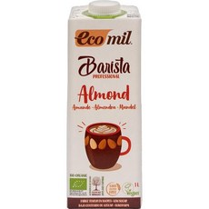스페인 에코밀 바리스타 락토스 프리 아몬드 드링크 음료 ecomil Barista almond drink, 4개, 1L