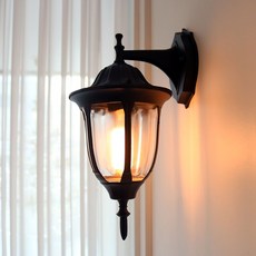 [빛나라닷컴] 조이 인테리어 외부벽등, 블랙 + LED 전구 8W (전구색) 포함