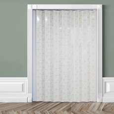 홀딩도어 자바라 접이식 자바라문 칸막이 커튼 홀겹 잎대나무