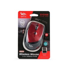 RONEVER SYS168無線滑鼠，2.4G無線靜音光學滑鼠，台灣現貨24H出貨，興雲網購, 2.4G無線靜音光學滑鼠-紅
