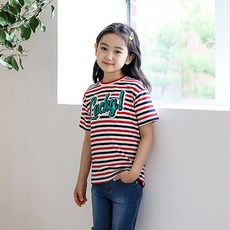 쿠키하우스 브이닝 스트라이프 티셔츠_13305