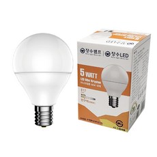 장수 LED전구 볼전구 볼램프 E17 전구색 백열등_단일 옵션, 1개, 기타색
