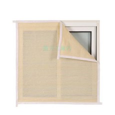 藍天工廠 窗戶防蚊紗窗遮陽網眼透氣防蚊蟲家用臥室戶外陽臺自裝魔術貼窗簾, 象牙米黃（防蚊防塵 遮陽95%）,1米寬1.2米長（送6米魔術貼）