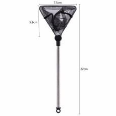 참새그물 낚시뜰채 접이식 어항 낚시 그물 바다뜰채 티타늄뜰채, 삼각형 텔레스코픽