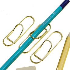 윈코 문서 서류 수첩 수납 화일철 펜꽂이 클립 골드