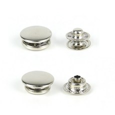Jstrading (10쌍) 니켈 민자 스냅단추 10-20mm, 10개, 링스냅 13mm