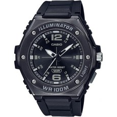 Casio 카시오 MWA100H 시리즈 | 남성용 아날로그 시계 |100M WR 스테인레스스틸 베젤 LED Illuminator Backlight with Afterglow 레