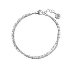 JBANS CLASSIC 포인트 레이어드 슬림 더블체인팔찌 (C2503AC1321_SV)