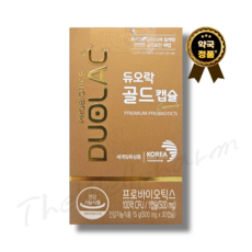 듀오락 골드 캡슐 유산균 프로바이오틱스, 1개, 30정