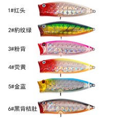 19克 遠投水面系淡水翹嘴專殺 波趴 加強血槽鉤 路亞餌, 80mm/19g,6#黑背橘肚, 1個