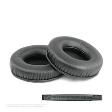 适用 缤特力 Plantronics RIG 500HD 515HD 400Hx头戴式耳罩头戴式耳机套耳机罩耳机海绵套, 蛋白皮【黑色】/一对 附带拆机工具