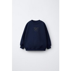 국내배송 자라 ZARA ORFAYO © 자수 스웨트셔츠 - 블루 938795